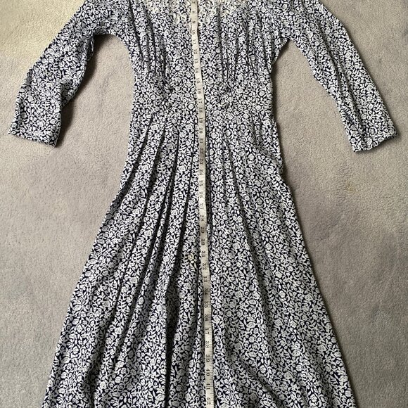 Elegant vintage Karin Stevens Floral Dress petite 8 - Picture 5 of 6
